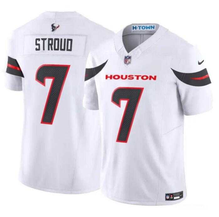 Men%27s Houston Texans #7 C.J. Stroud White 2024 Vapor F.U.S.E. Limited Stitched Jersey Dzhi